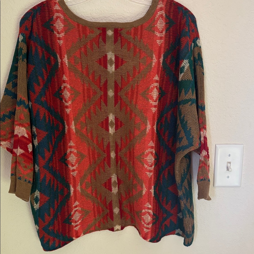 Women's Denim & Supply Ralph Lauren Southwestern Aztec Knit Sweater Size Small P - Picture 3 of 4